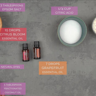 Screenshot of a demonstration video with doTerra oils making home beauty products.